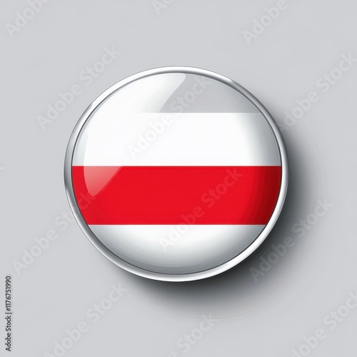 Free Download Poland's flag beautifully displayed in a glossy button design. - GFXLoad