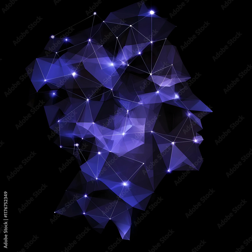 Abstract Polygonal Head 3D Illustration Abstract Polygonal Head 3D Illustration