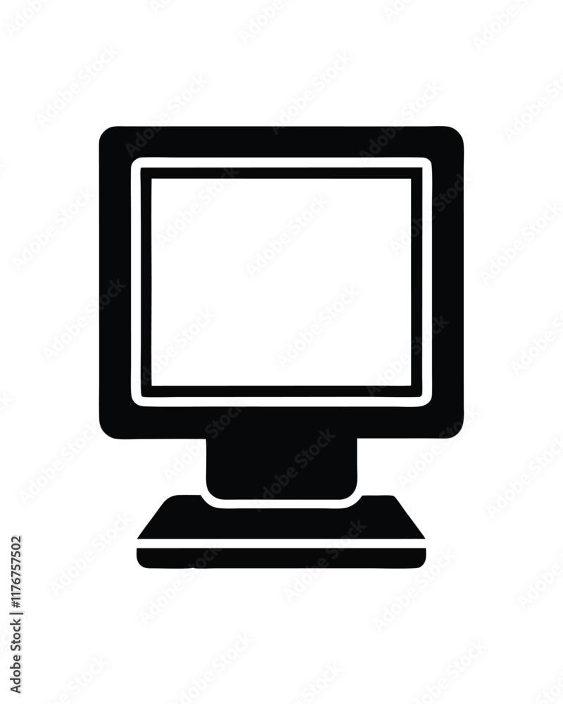 Computer icon on white background
Computer icon on white background