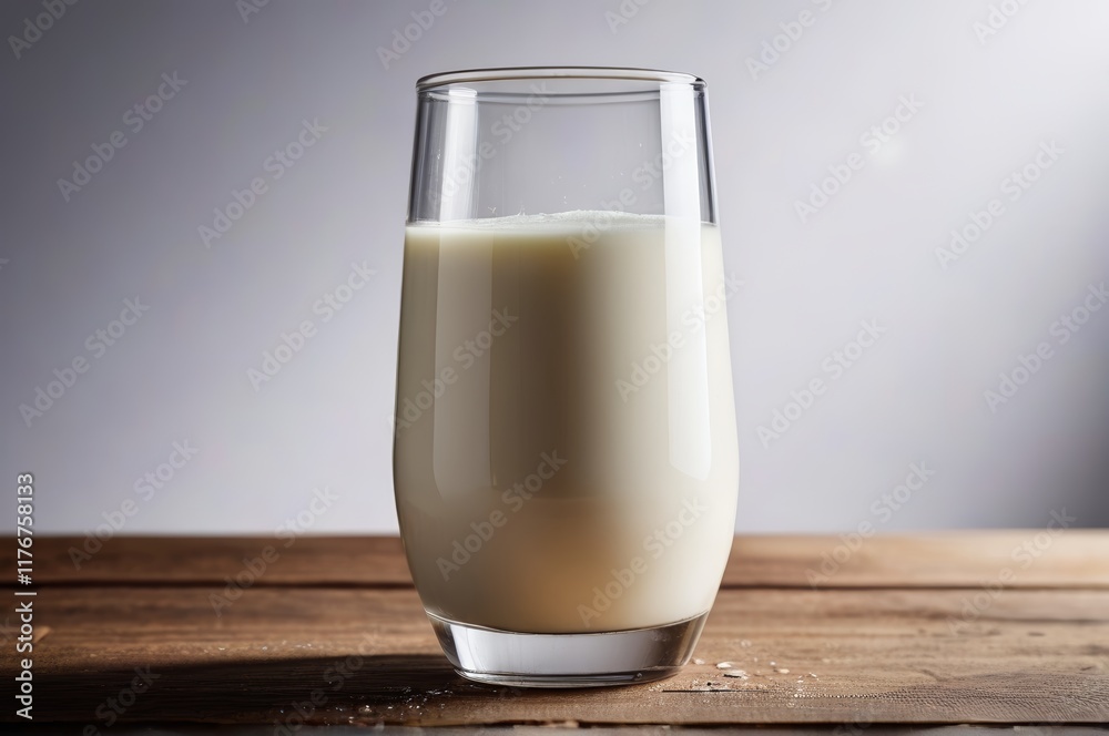 there is a glass of milk sitting on a table there is a glass of milk sitting on a table