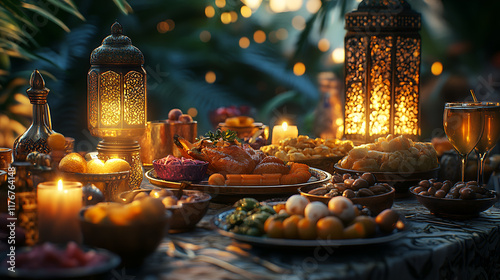 Ramadan Glow: Moroccan Lanterns Illuminating Warmth and Tradition photo