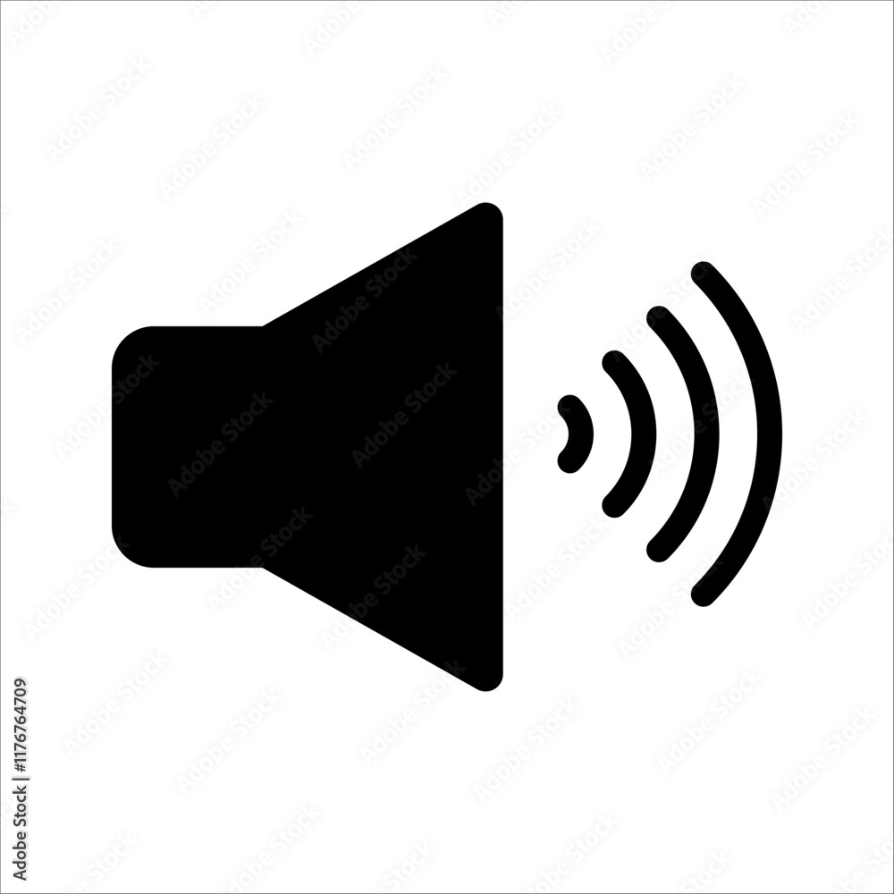 Speaker icon set. volume icon vector. loudspeaker icon vector. sound symbol Speaker icon set. volume icon vector. loudspeaker icon vector. sound symbol