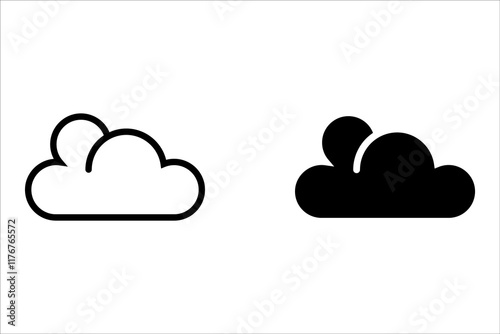 Cloud icon vector for web and mobile app. cloud sign and symbol