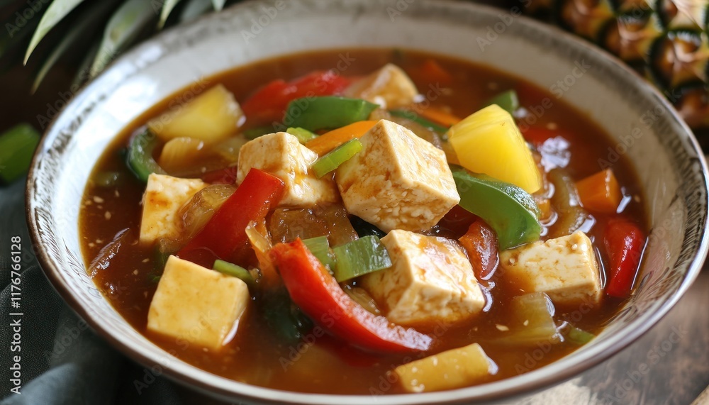 Sweet Tofu Stew, Pineapple, Peppers, Kitchen, Food Blog Sweet Tofu Stew, Pineapple, Peppers, Kitchen, Food Blog