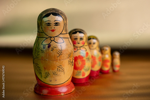 Matrioska family, wood material photo