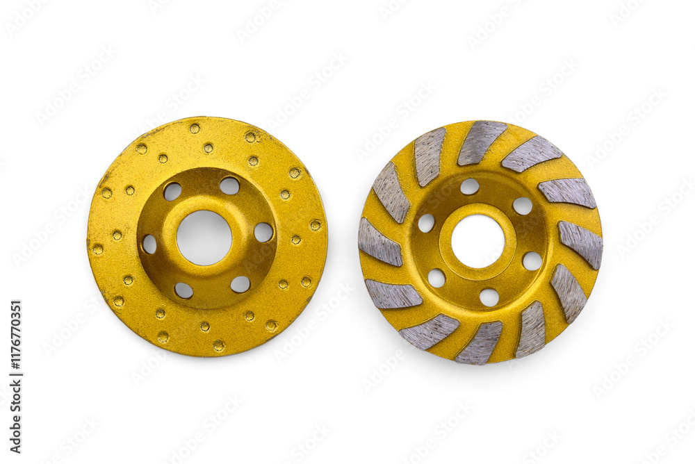 Fototapeta premium Diamond grinding cup wheel isolated on white background.