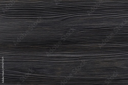Black wood texture background, dark gray wooden surface for design or decoration. 