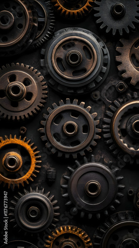 Wallpaper Mural Steampunk Gear Abstract Background Image Torontodigital.ca