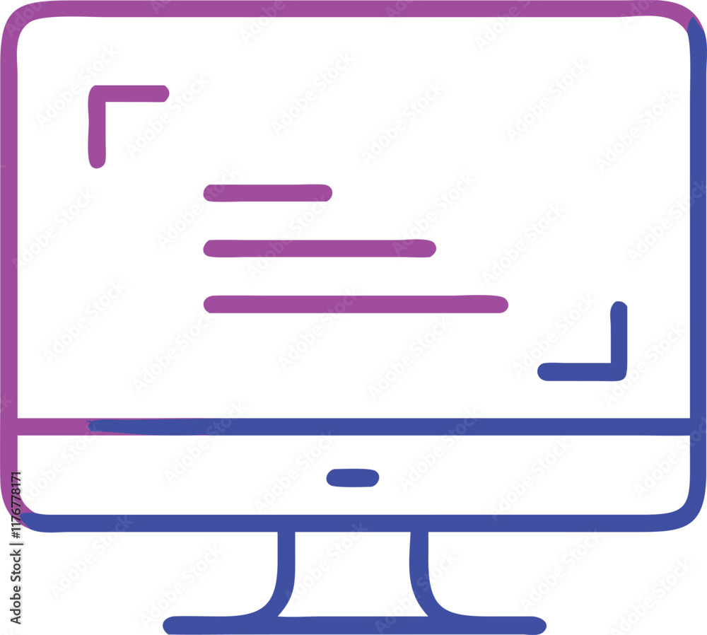 Computer icon on white background
Computer icon on white background
