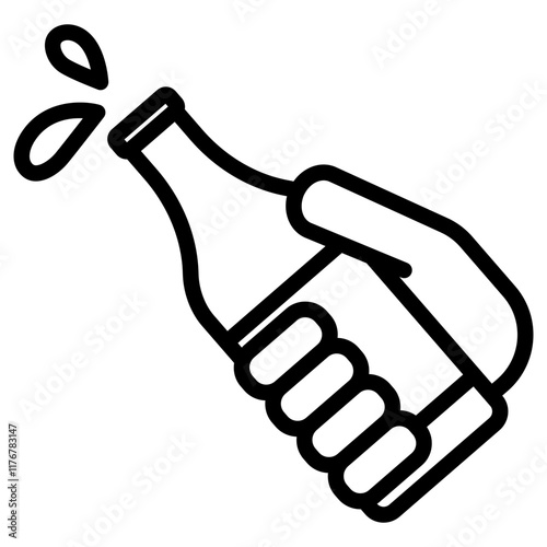 맥주병을 잡고 있는 손 아이콘