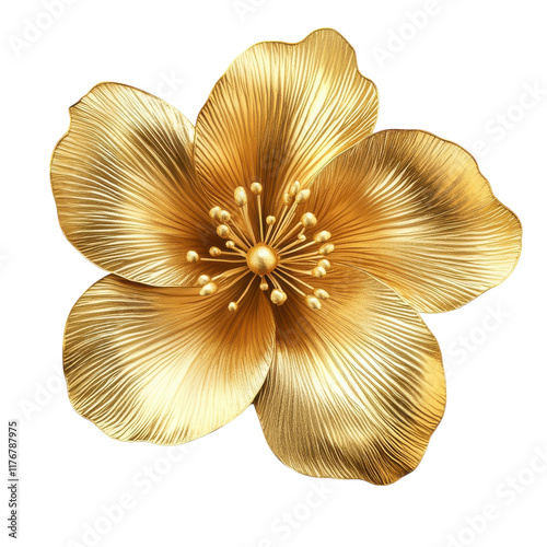 Vibrant Gold Flower in Bloom for Garden Decor on transparent background