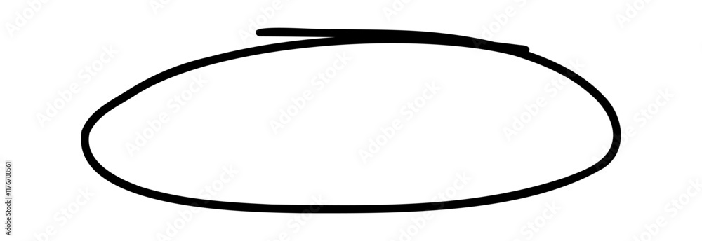 Doodle oval frame. Hand drawn circle pencil sketch. Vector scribble round border Doodle oval frame. Hand drawn circle pencil sketch. Vector scribble round border