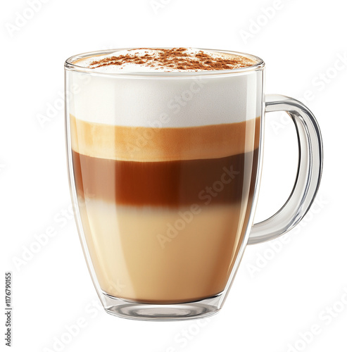 Layered Latte Macchiato: A Beautifully Crafted Coffee Drink photo