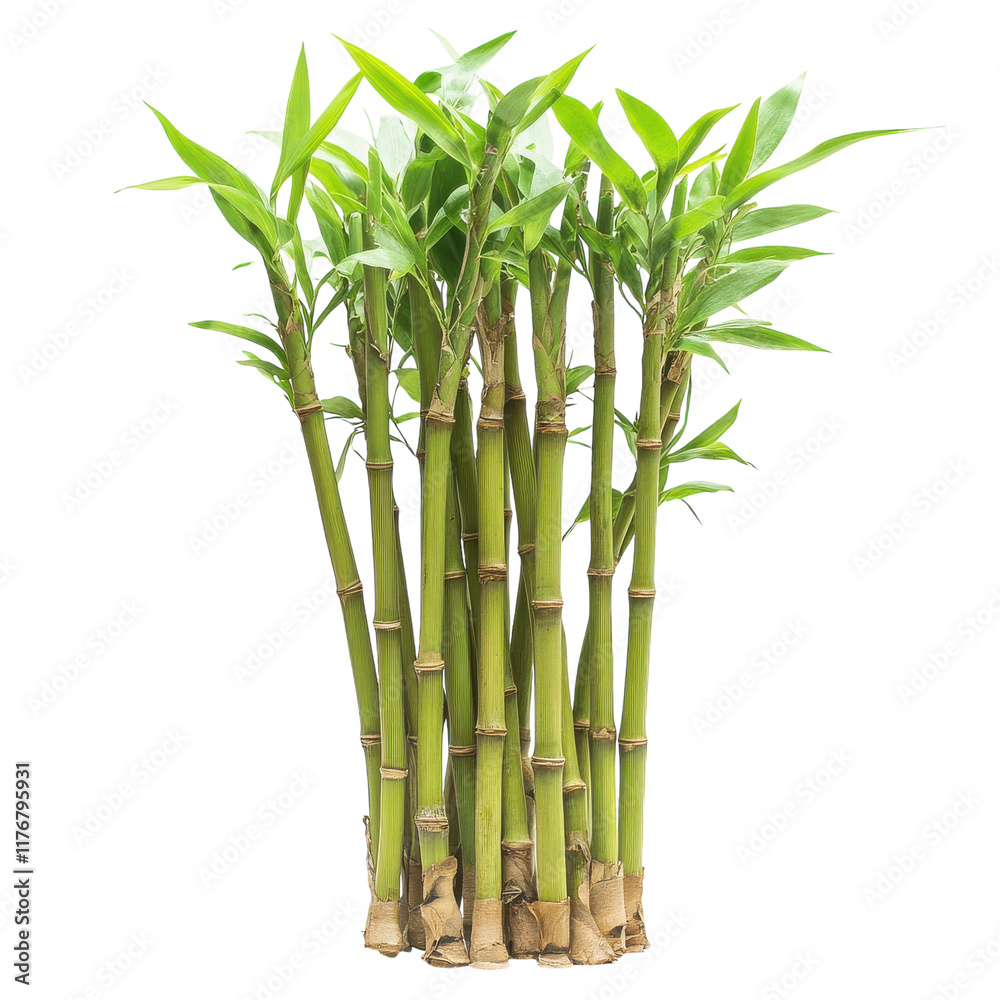 Obraz premium Bamboo Plant Cluster Isolated for Natural Decor and Design on transparent background