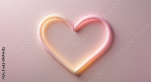 Cute Pastel Heart Border on a Soft Pink Background for Valentine's Designs