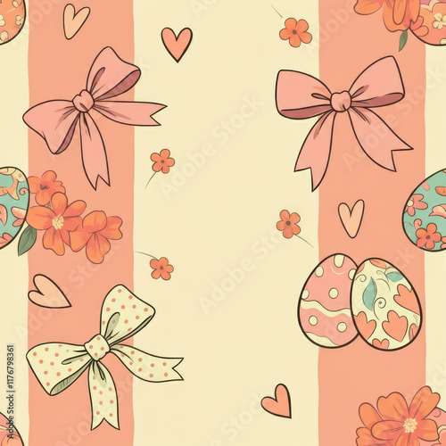 pattern ribbon bow seamless background design