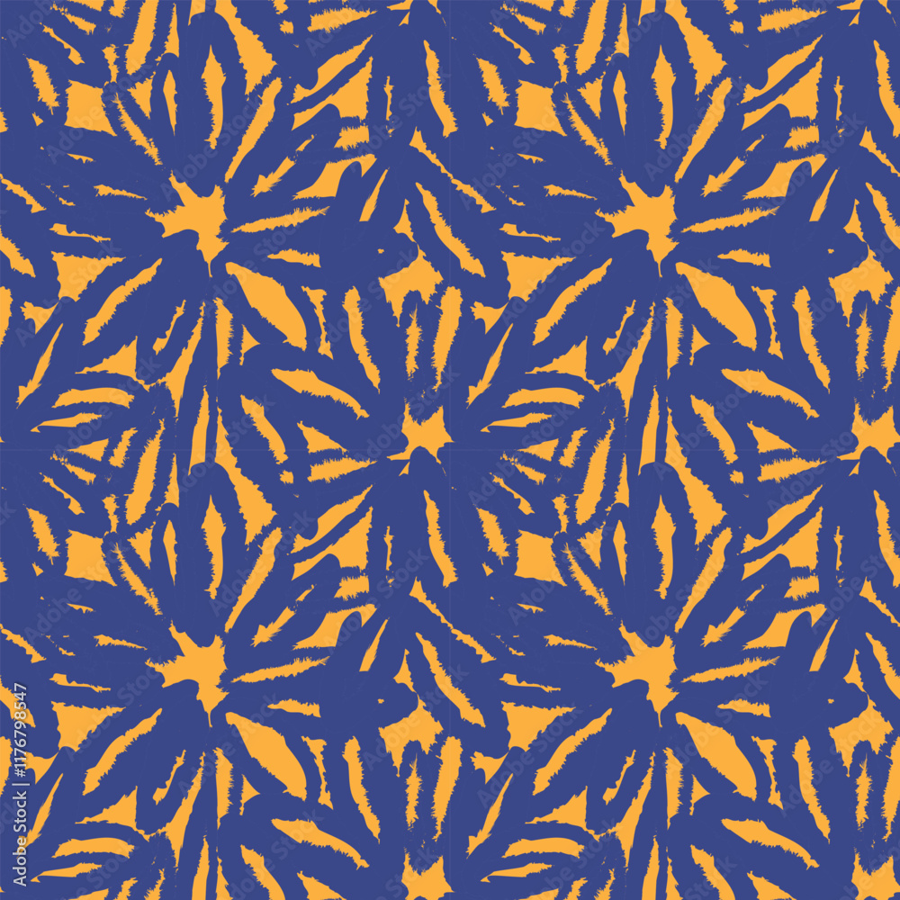 Colourful Abstract Floral Seamless Pattern Design