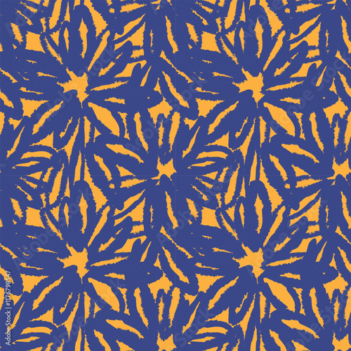 Colourful Abstract Floral Seamless Pattern Design