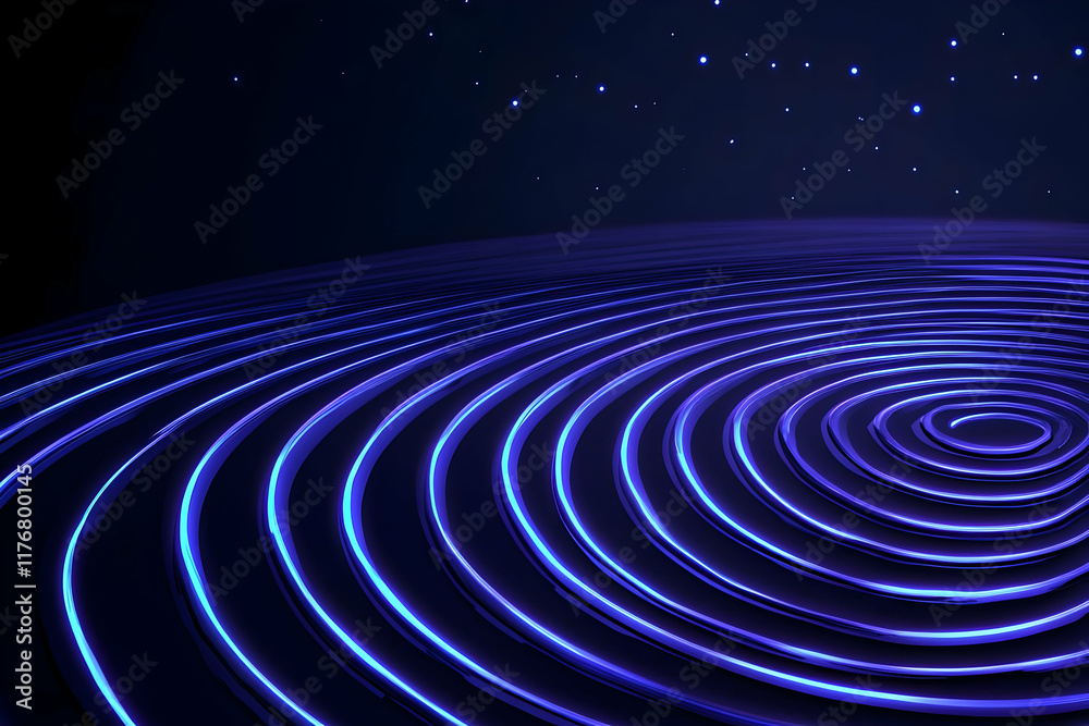 Fototapeta premium Abstract 3D Blue Spiral Background