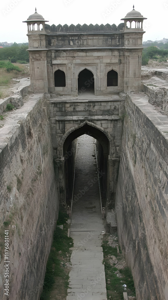 Fototapeta premium Ancient Stone Archway Illustration