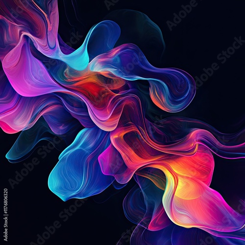 A premium abstract composition of colorful fluid shapes twisting and blending into one another, symbolizing motion and energy. 