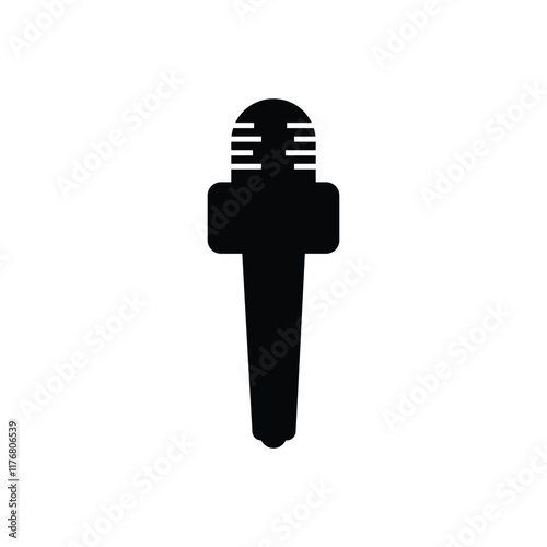 Microphone icon isolated on white background. Microphone icon isolated. microphone icon design for journalistic needs. press needs equipment. Microphone element design.