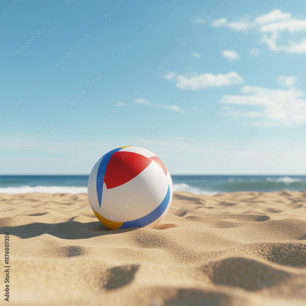 Obraz premium beach ball on the sand
