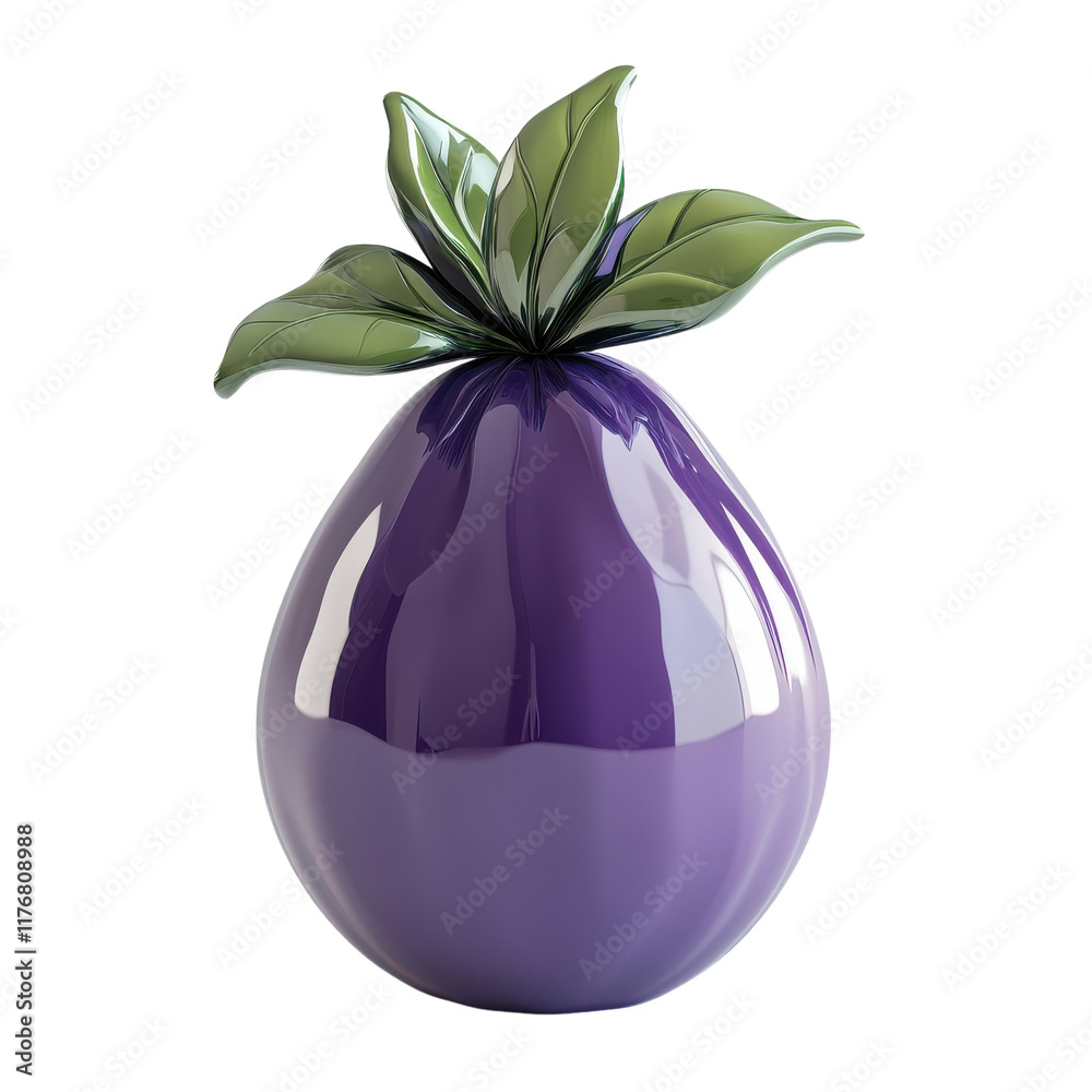 Fresh Organic Eggplant for Culinary Uses on transparent background