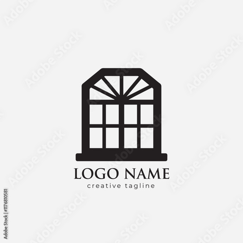Vector windows for houses. Line icons windows for use in your design. Icon windows different types. Windows for the veranda