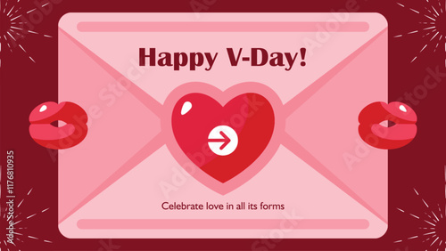 Festive Valentine's Day Greeting Card