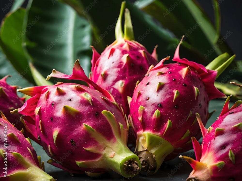 Fototapeta premium close up photo of fresh looking dragon fruit