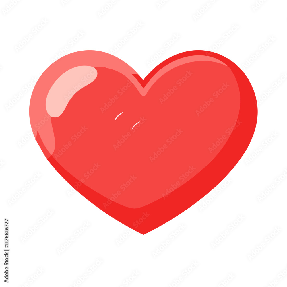 Glossy Heart Graphic - Vector Art for Downloa Glossy Heart Graphic - Vector Art for Downloa
