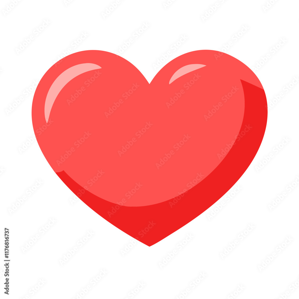 Glossy Heart Graphic - Vector Art for Downloa Glossy Heart Graphic - Vector Art for Downloa