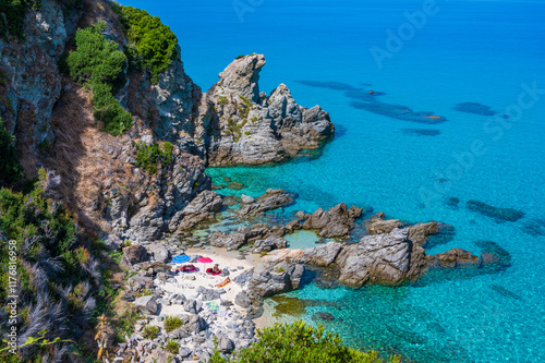 Marinella Di Zambrone - Paradise white beach in Calabria at beautiful coast - close to  Tropea - travel destination in Italy
