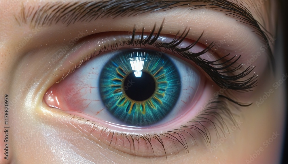 Fototapeta premium Future Tech: Advances in Biometric Security And Eye Scanning