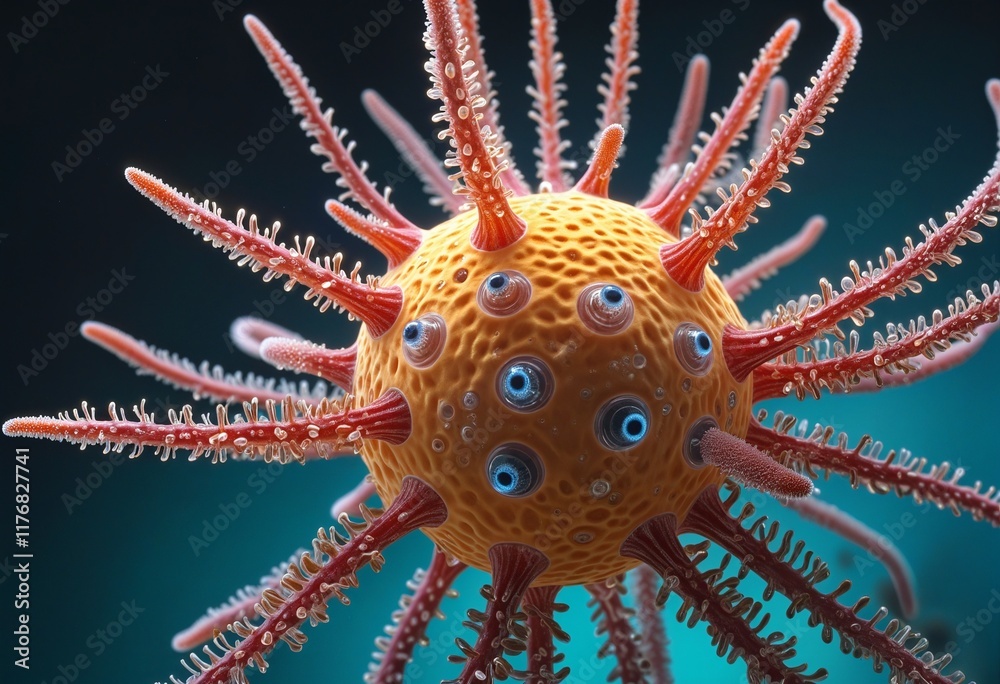Fototapeta premium Reef Life: Exploring the Microscopic World
