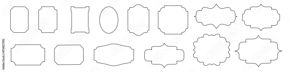 Fototapeta premium Frame vector set. Picture frame