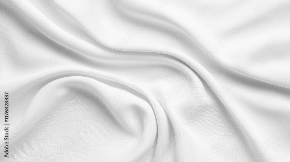 Elegant white fabric texture with soft drapes Elegant white fabric texture with soft drapes