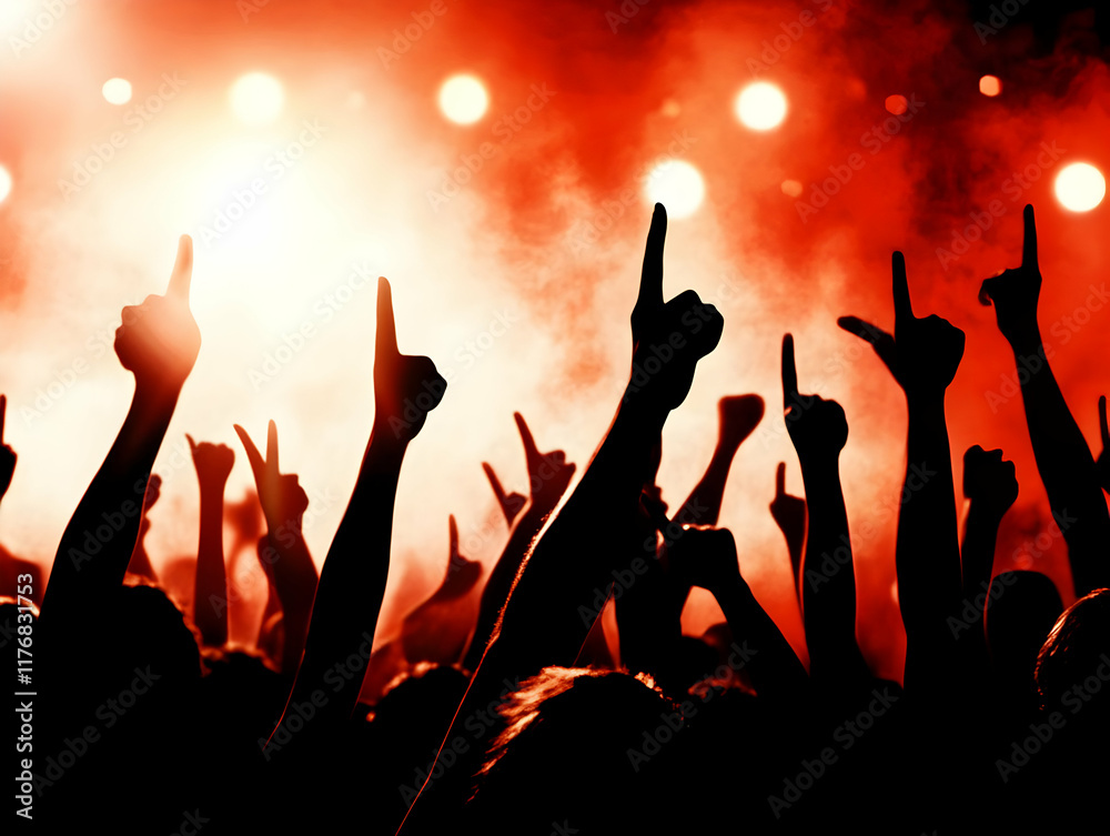 Concert Crowd Silhouette Photo Concert Crowd Silhouette Photo
