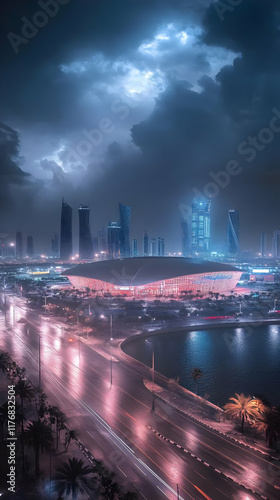 Wallpaper Mural Night Cityscape Illustration Torontodigital.ca