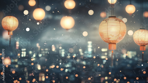 Rainy Night Cityscape with ...