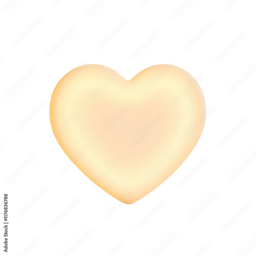 Soft heart icon transparent background digital art minimalist design calm environment close-up view Soft heart icon transparent background digital art minimalist design calm environment close-up view