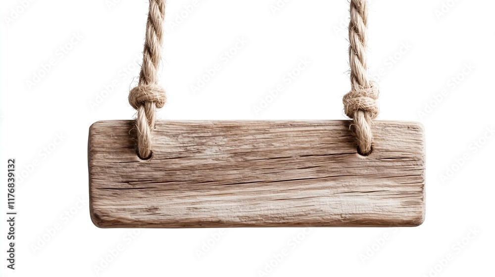Rustic Wooden Sign, Hanging Rope, Blank - Rustic/Boho Rustic Wooden Sign, Hanging Rope, Blank - Rustic/Boho