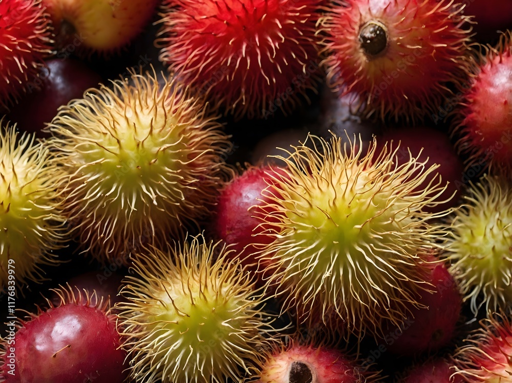 close up photo of rambutan fruit