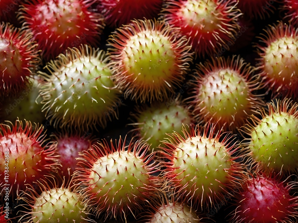 close up photo of rambutan fruit close up photo of rambutan fruit