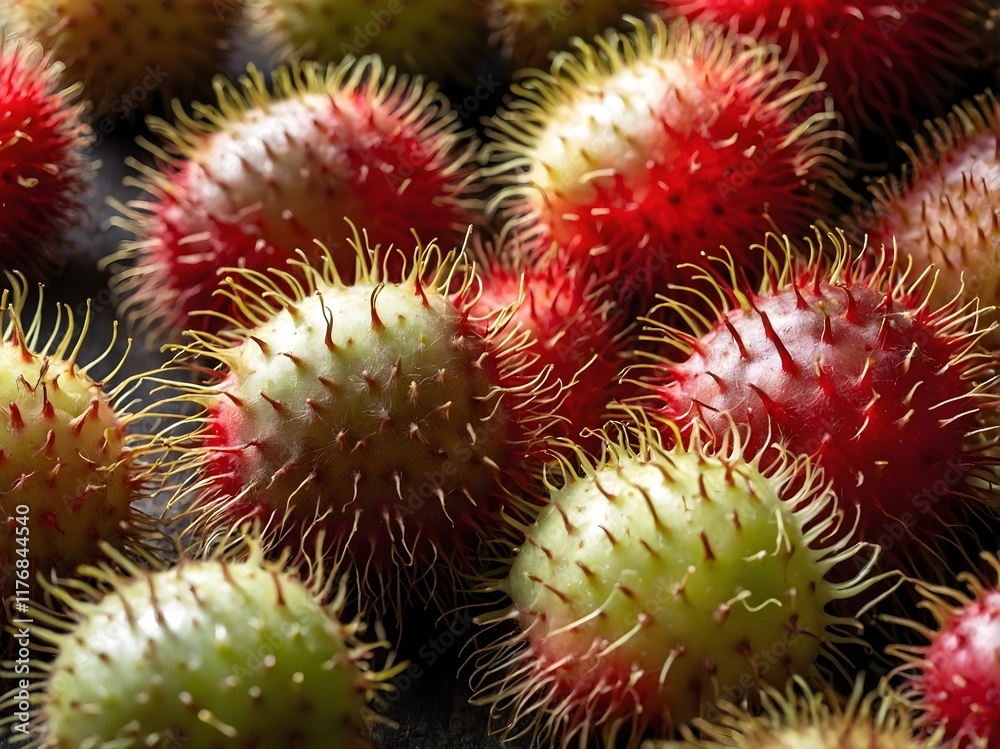 close up photo of rambutan fruit close up photo of rambutan fruit