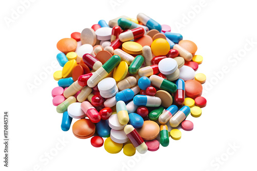 Pills drug isolated on transparent background. png