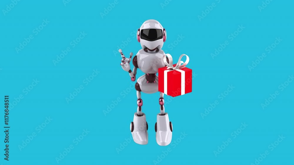 Fun 3D cartoon robot talking (with alpha channel) Fun 3D cartoon robot talking (with alpha channel)