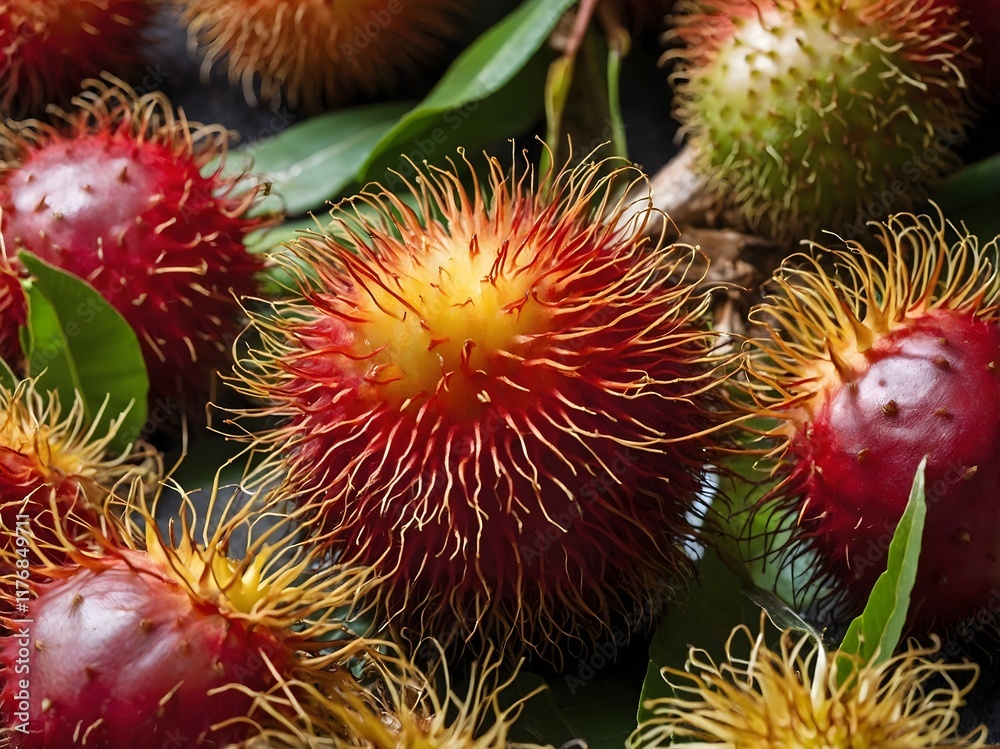 close up photo of rambutan fruit