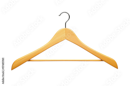 Wooden hanger with hook displayed against a plain white background showcasing its design and functionality
